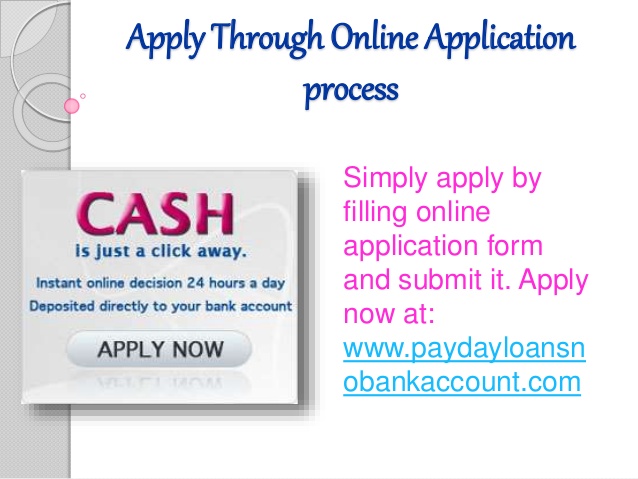 No bank account payday loans online